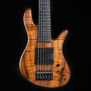 Damian Coccio's custom Koa 6-string Fodera Emperor bass
