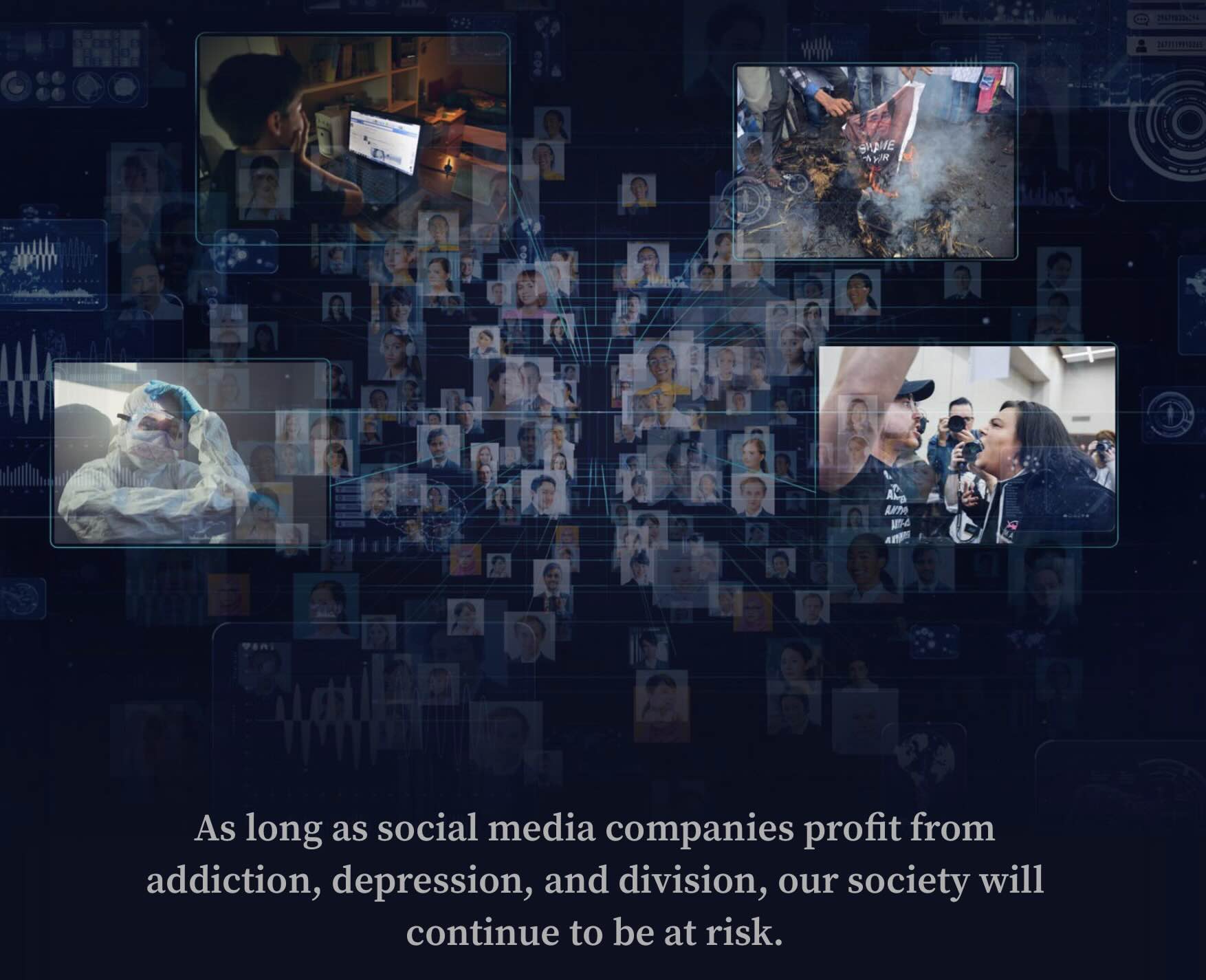 Illustration of social media impacts on society